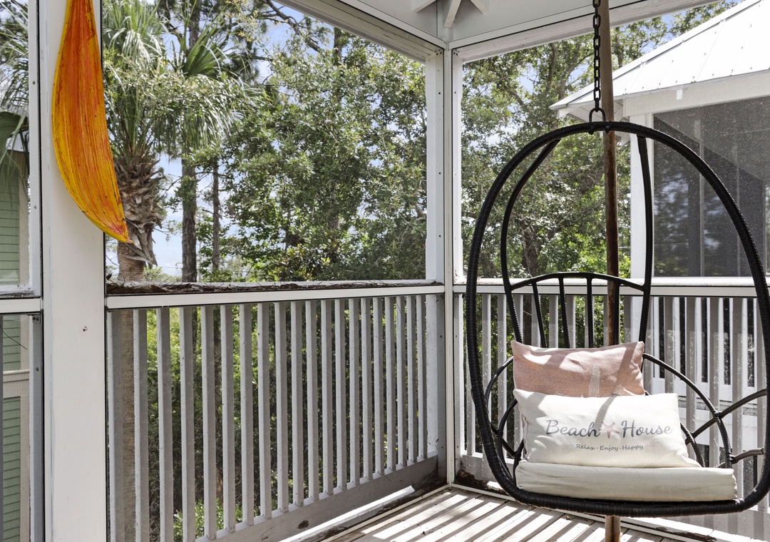 Bedroom 1 - Cool Place to Sit on Screened Deck
