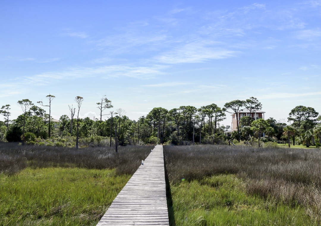 Private Dock Leading to The Ghost Crab