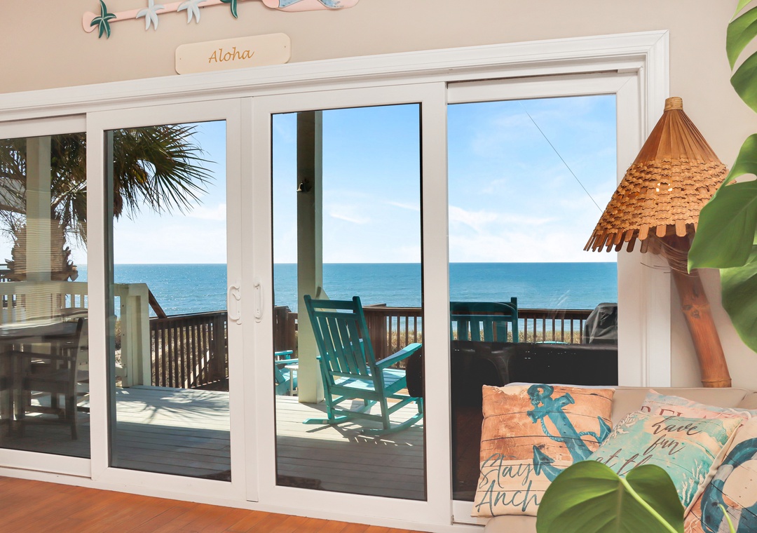 View onto Beach Front Deck