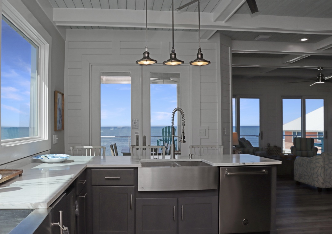 Beach Front Kitchen View