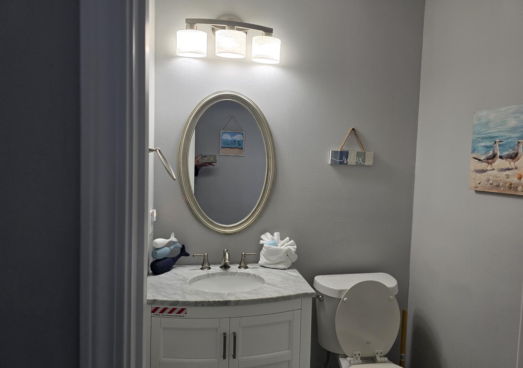 Half bath on Upper level Hallway