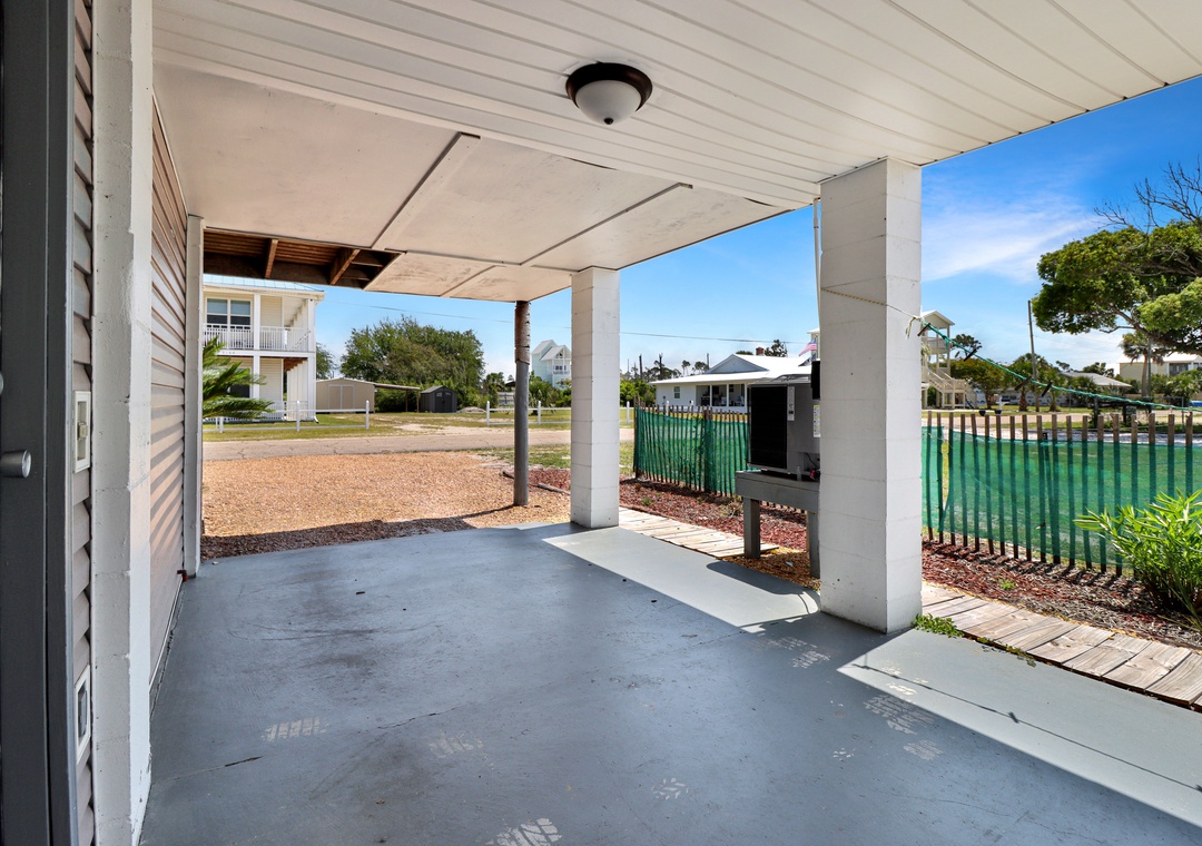 Covered Parking Under House