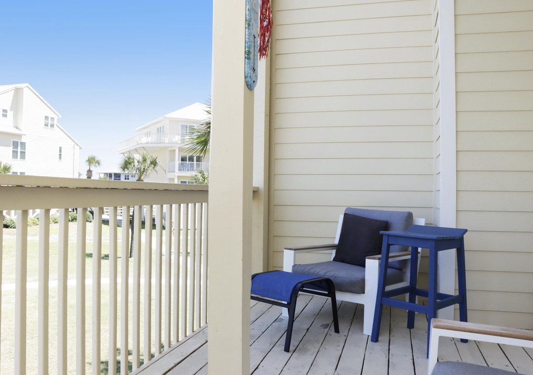 Covered Beach Front Deck on Main Floor