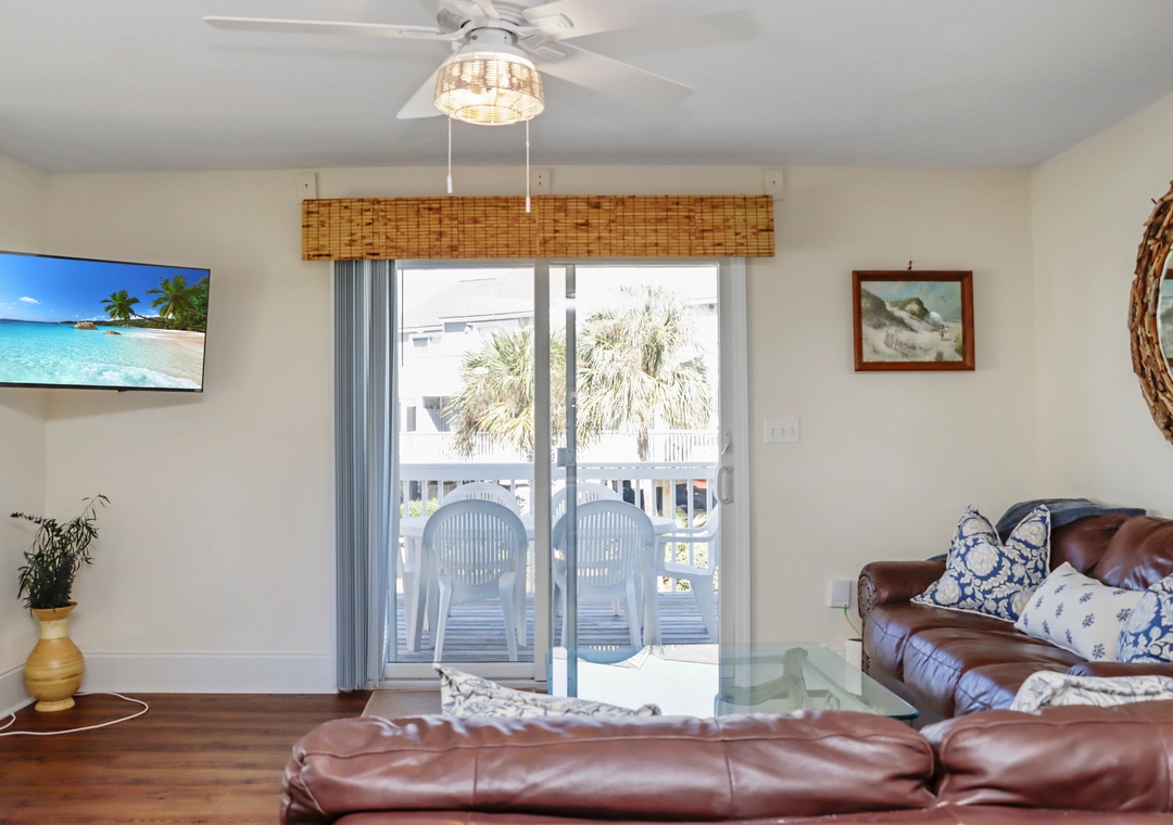 Living Room with Covered Deck