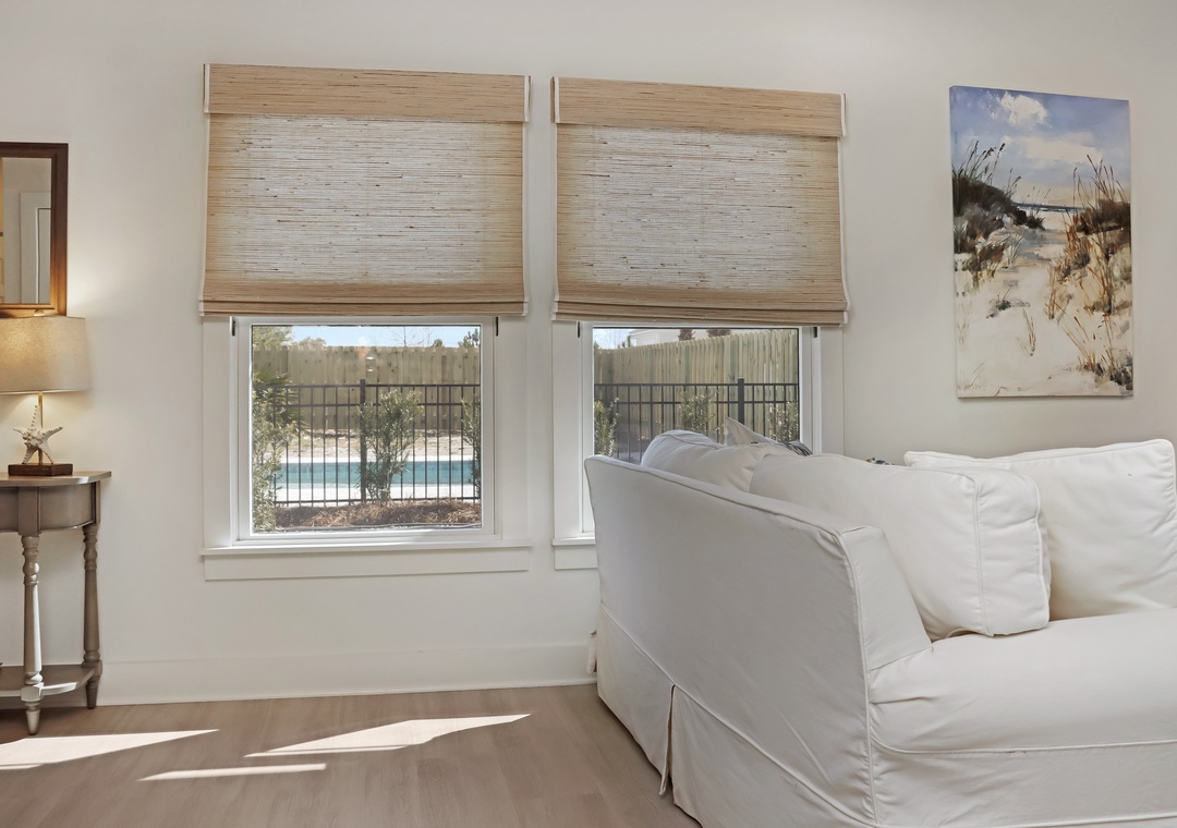 Living Room with View of Pool