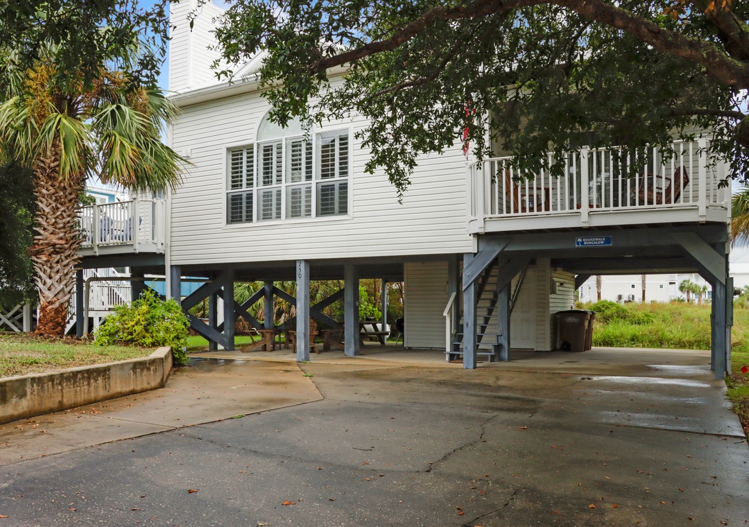 Parking Under House and Driveway