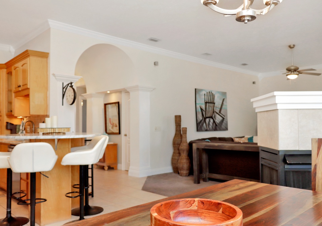 Dining Area, Kitchen and Living Room