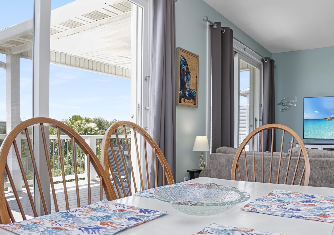 Dining Area with Beach View Deck