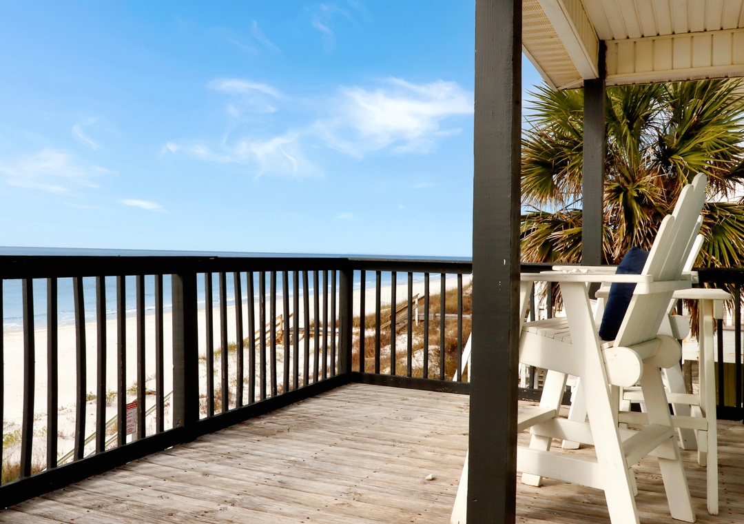 Beachfront Deck Off of Dining Area