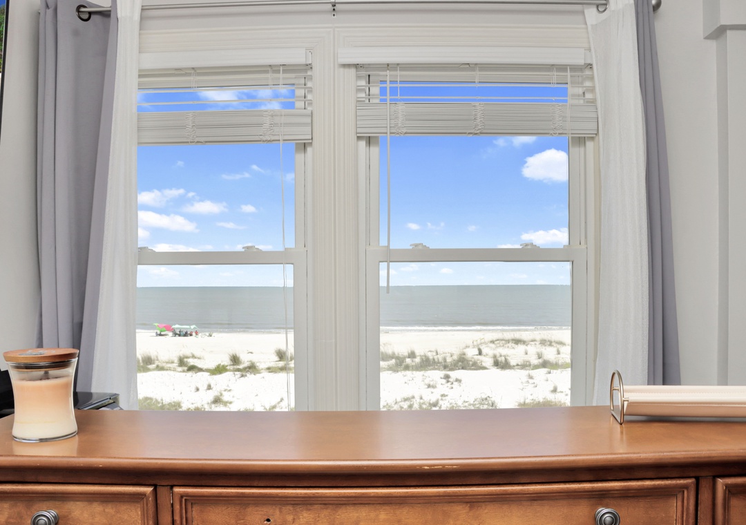 Bedroom 3 - Beach View from Work Desk