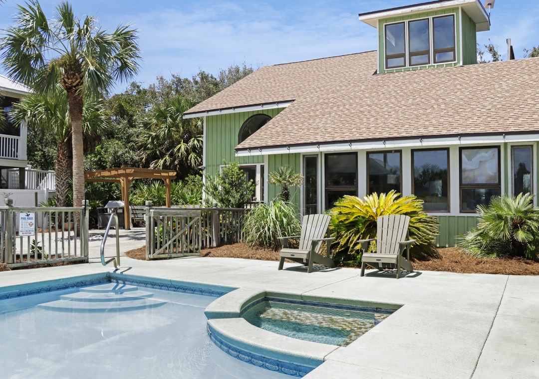 Small Hot Tub in Pool