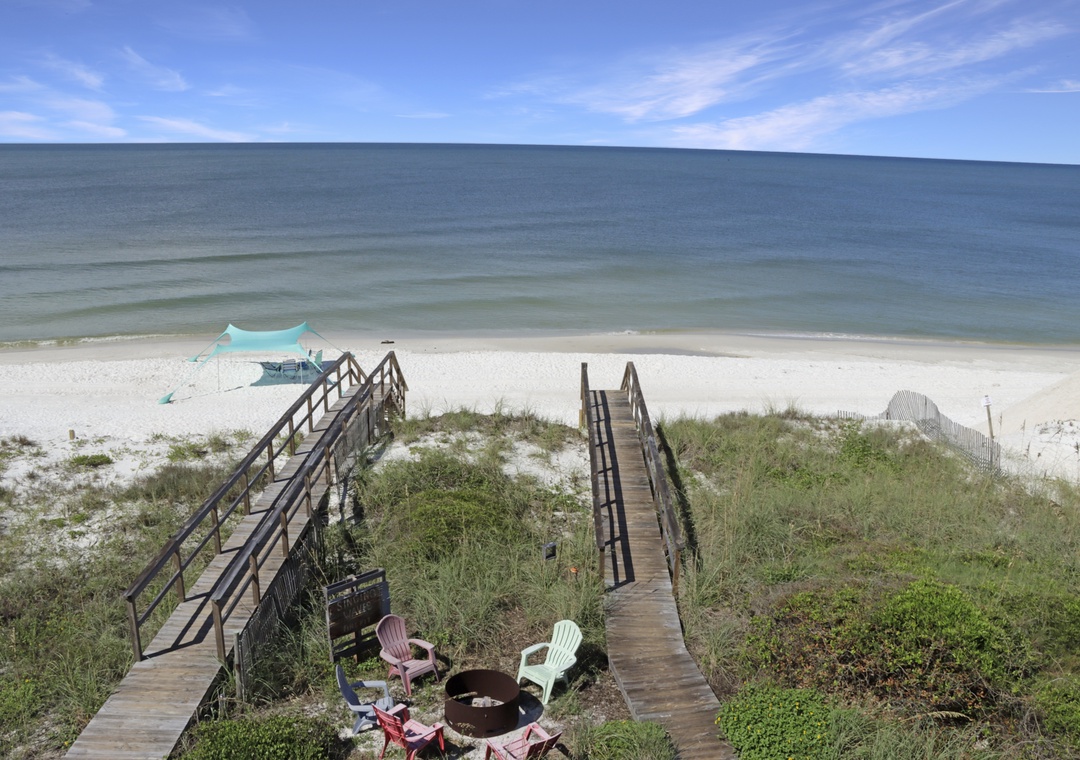 Beach View and Fire Pit