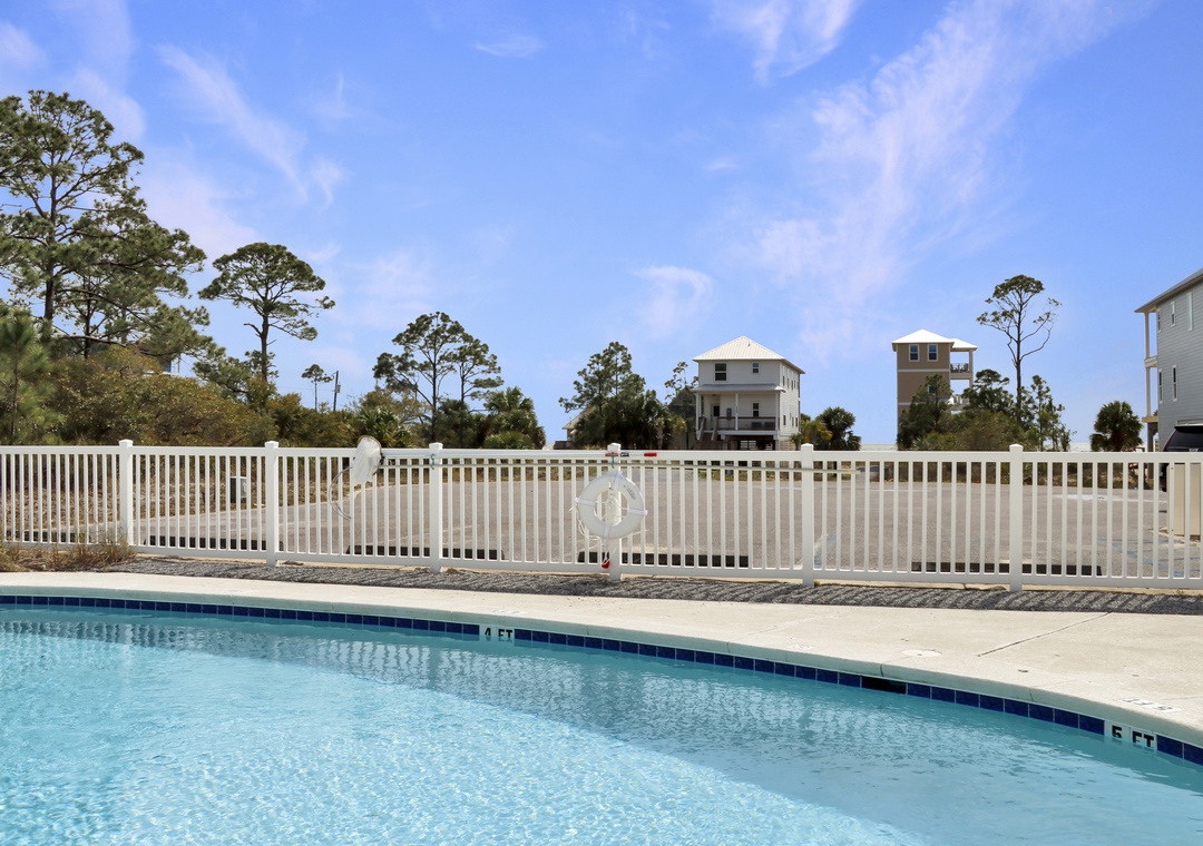 Community Pool and Casa at End of Cul de Sac