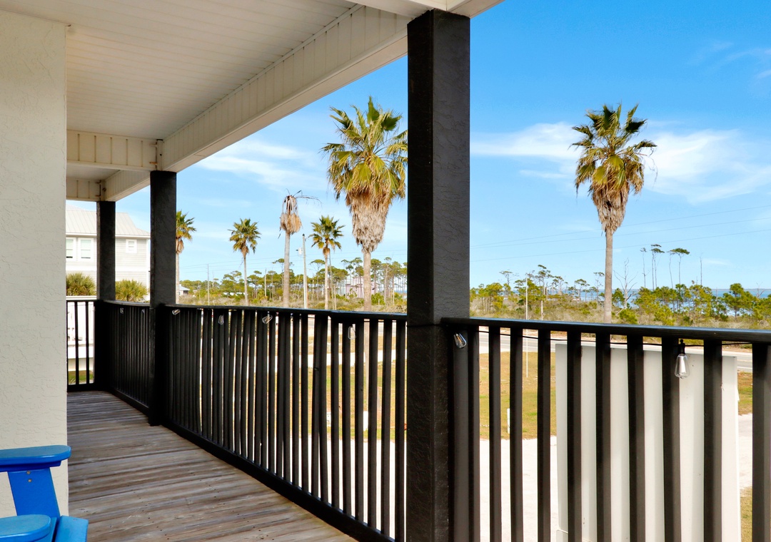 Covered Deck with View of St. Joseph Bay