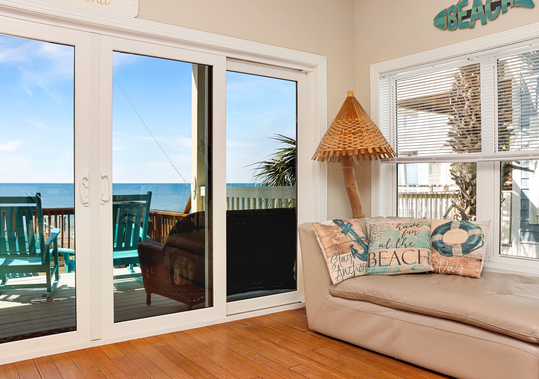 Beach Front Lounging Area
