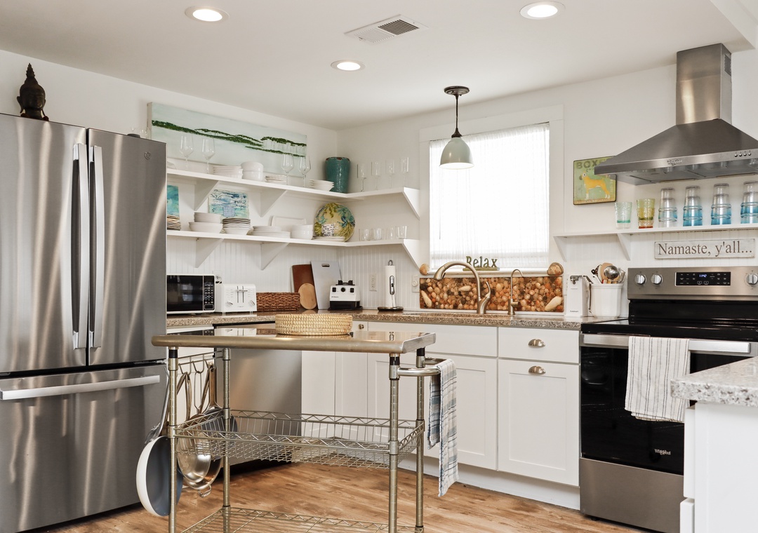 Kitchen with Rolling Island