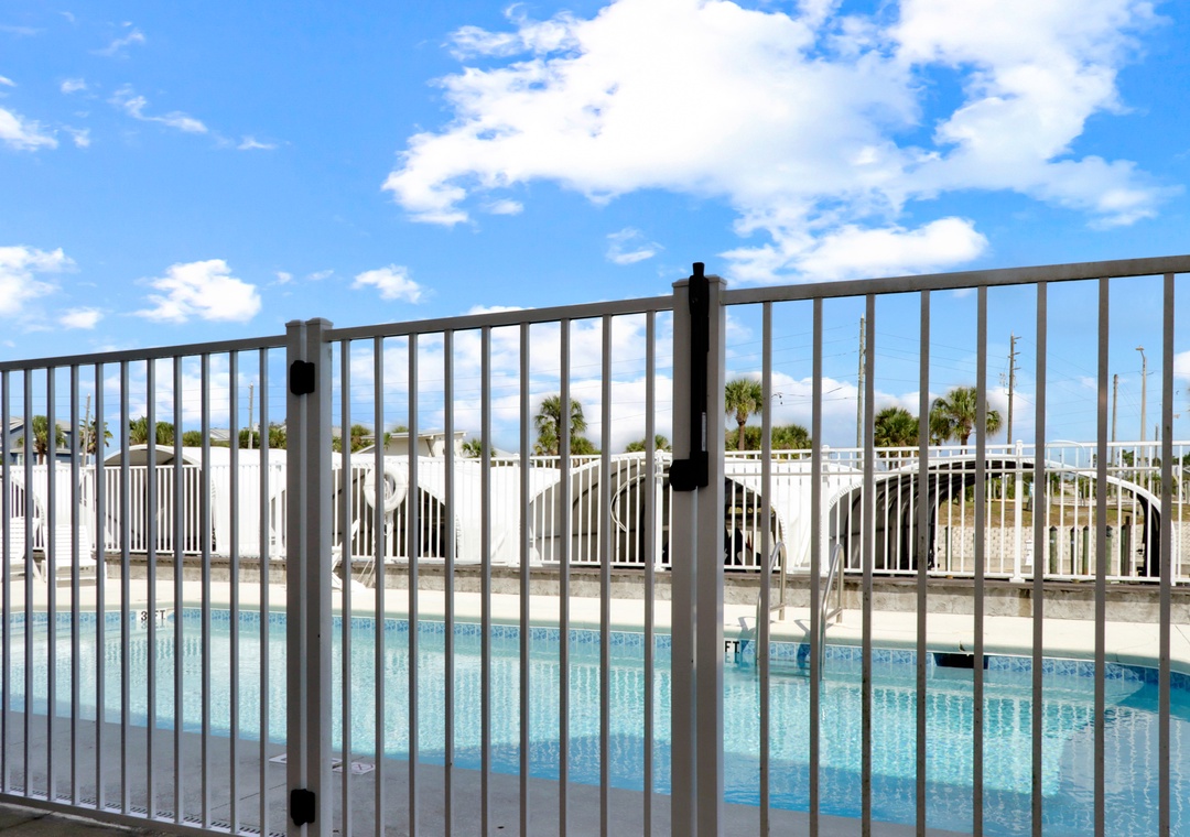 View of Community Pool from Patio