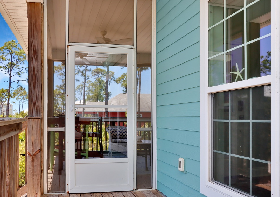 Screened Deck with Main Entrance