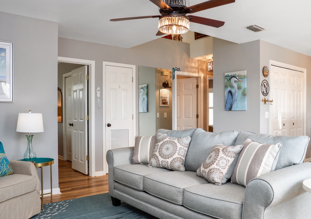 Living Room, Bedrooms and Full Bath