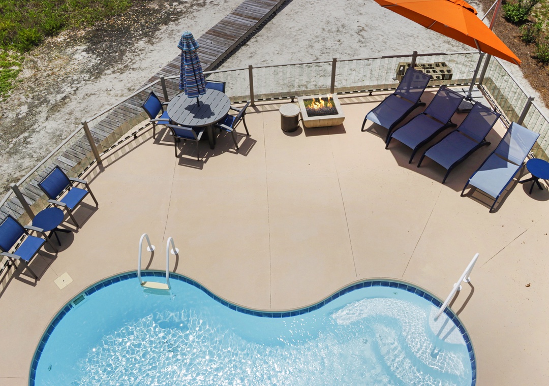 Top Floor View of Pool Deck