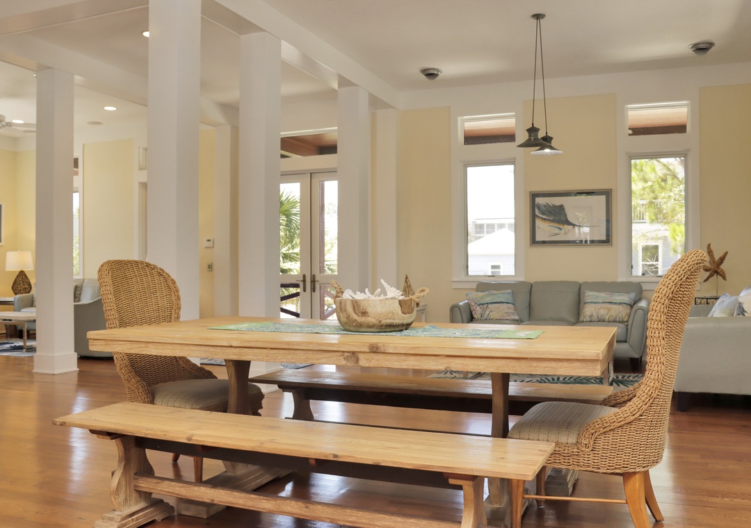 Dining Area, Den and Living Room
