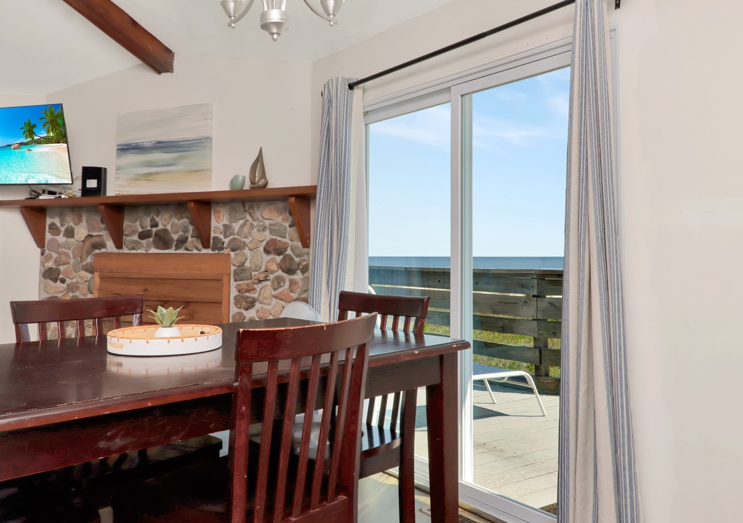 Beach Front Dining Area