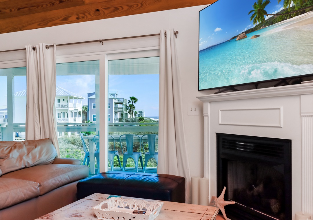 Relax with a movie on the living room TV