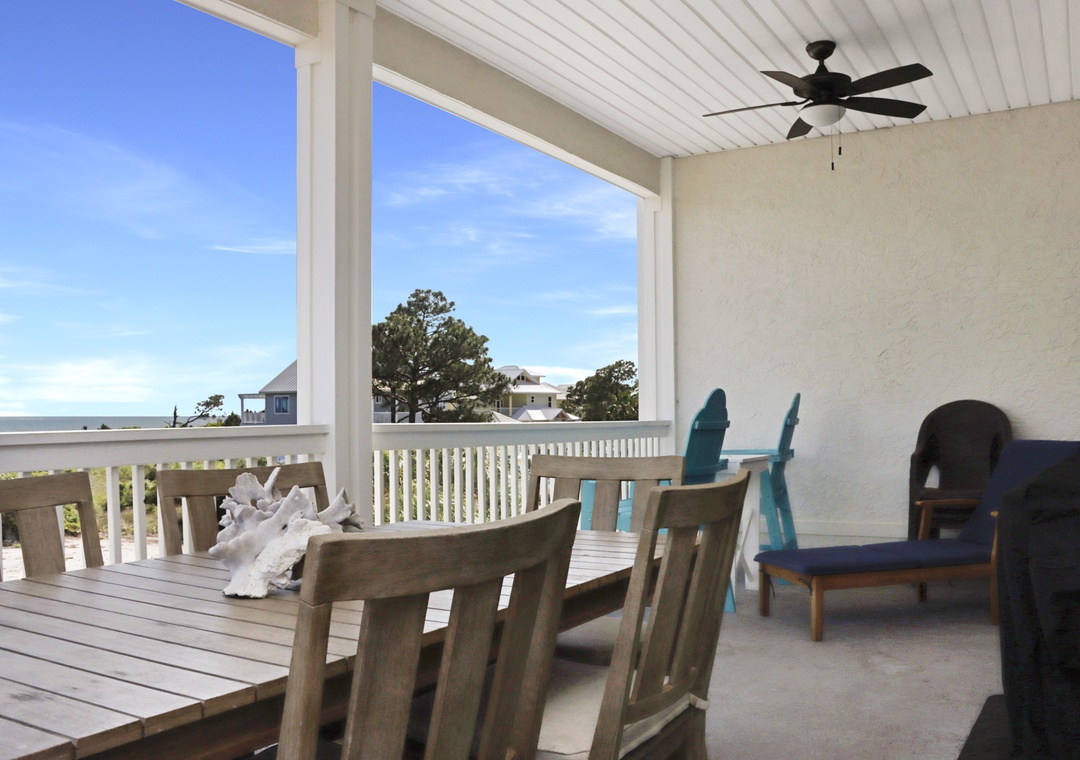 Covered Beach Front Deck