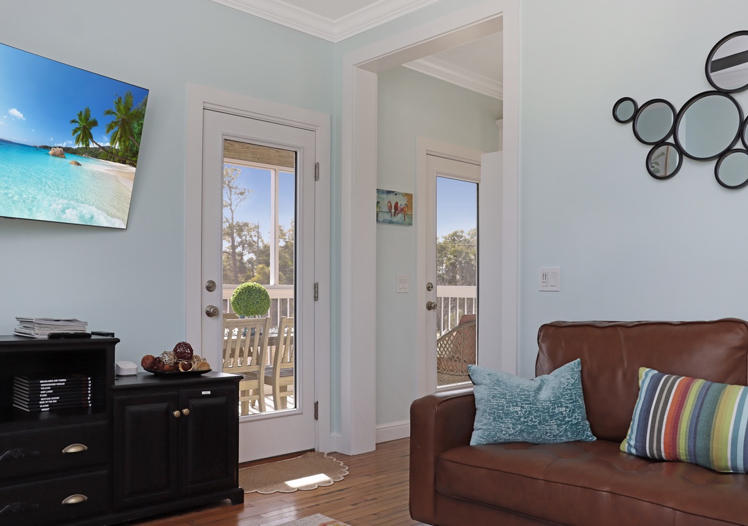 Living Room View onto Beachside Deck