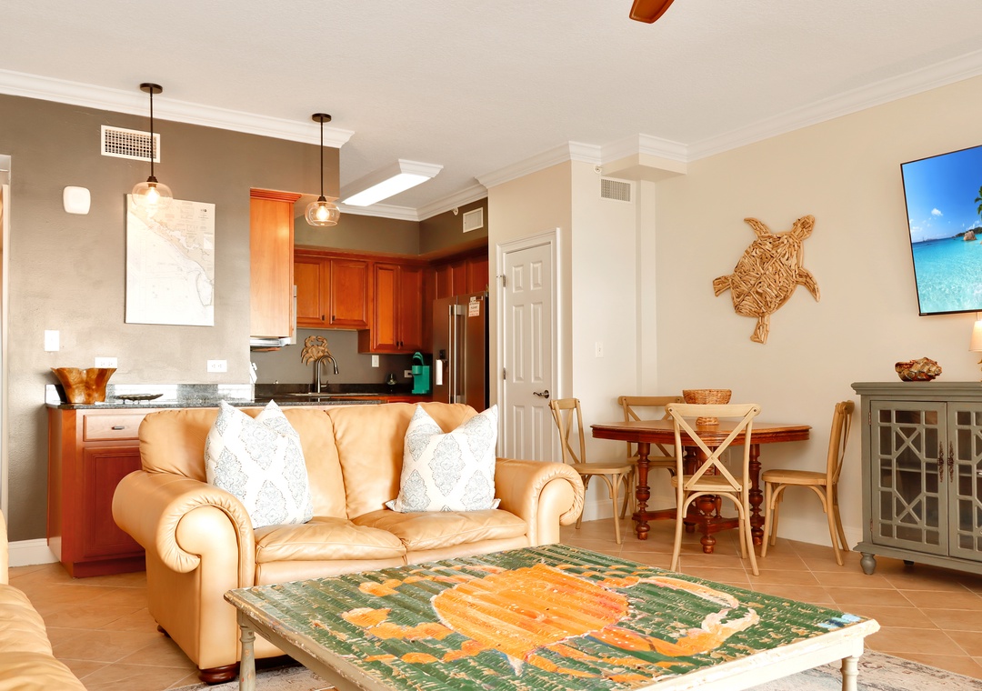 Living Room, Kitchen and Dining Area