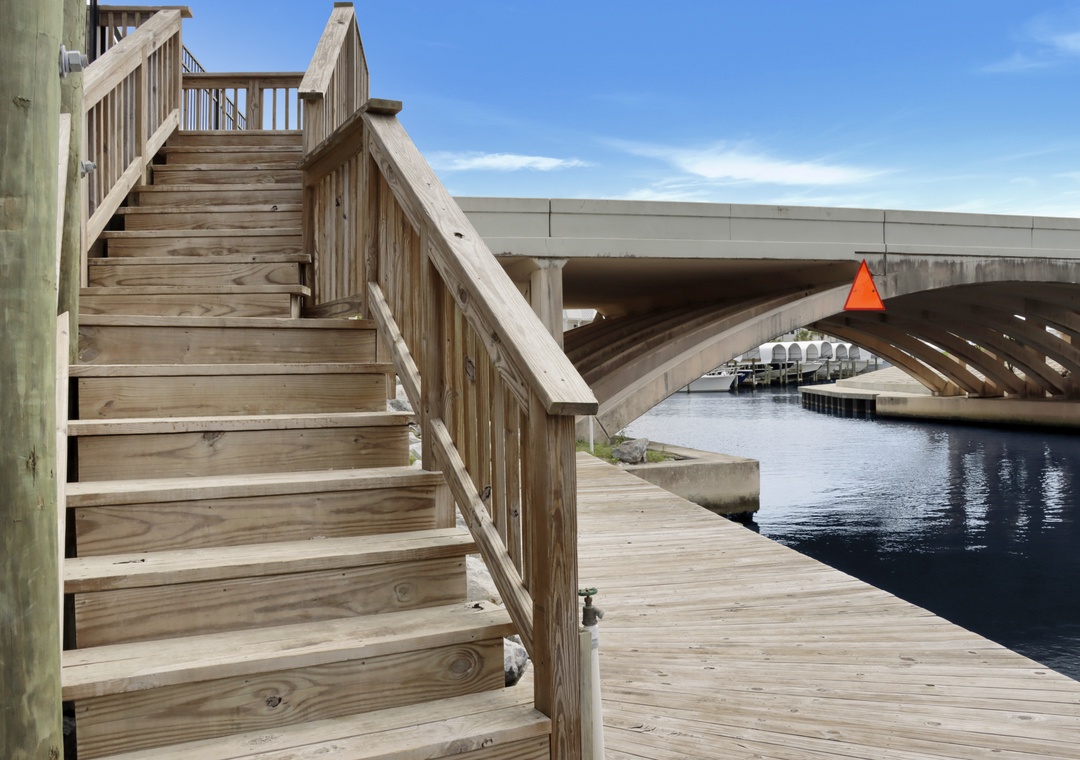 Staircase from Boat Slip to Parking Area