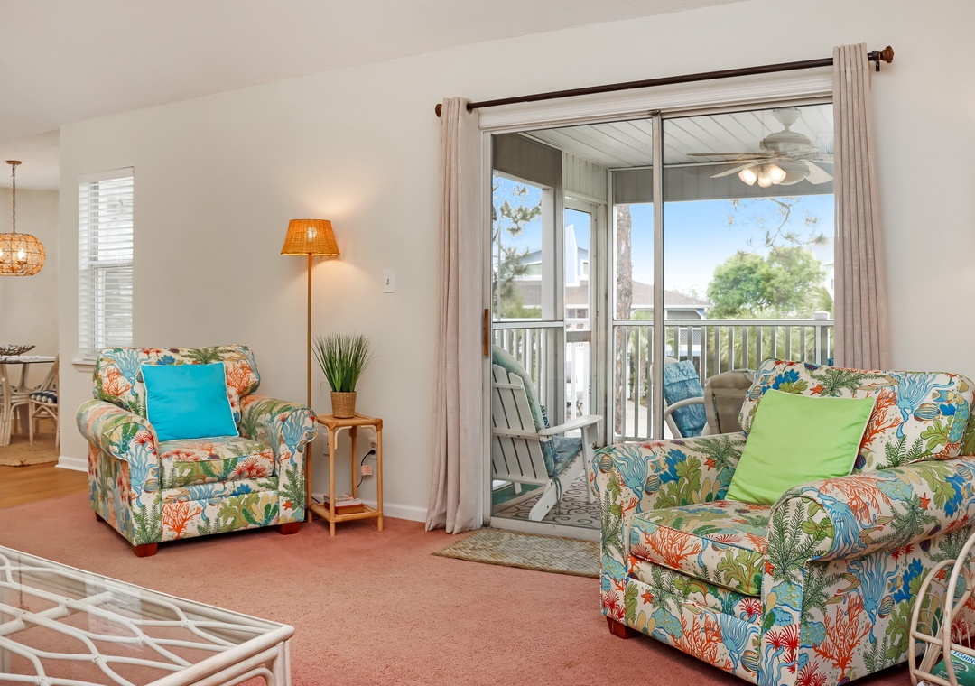 Living Room with Screened Deck
