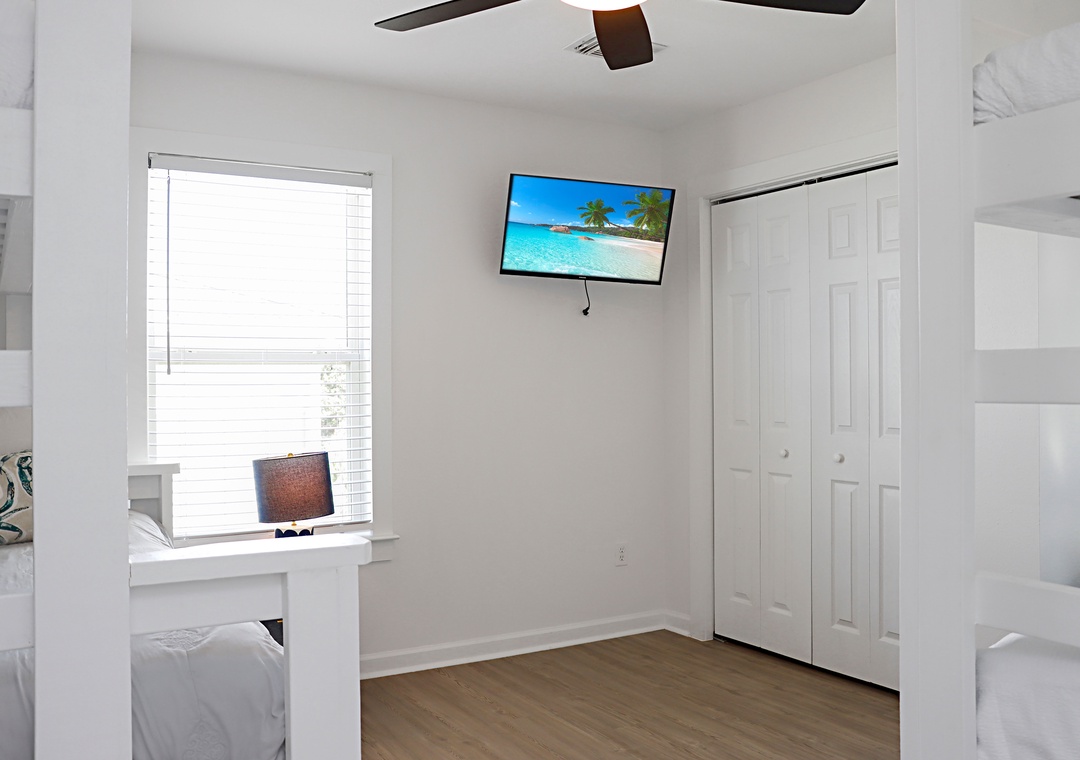 Upstairs Bunk Room with TV