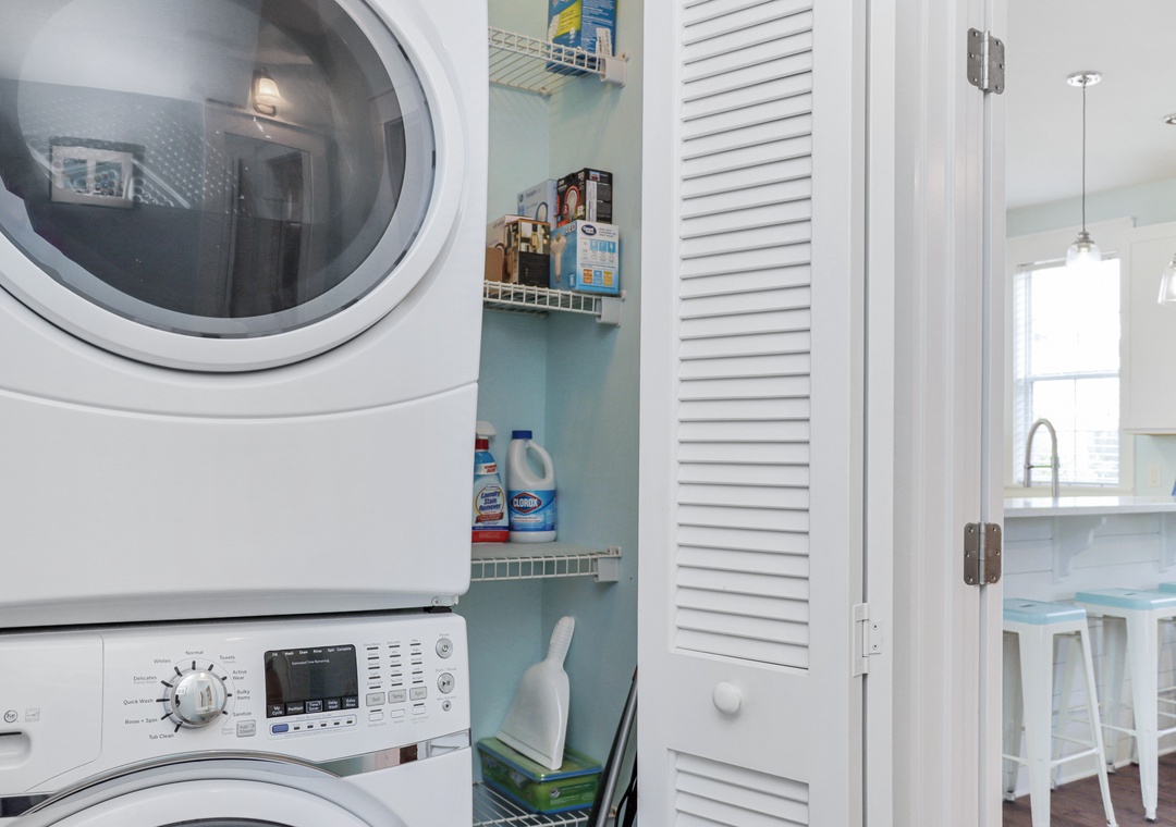 Laundry Closet in Half Bathroom