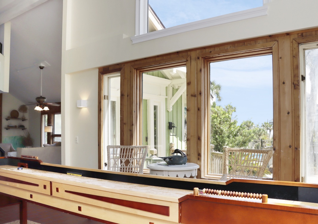 Shuffleboard with Pool View