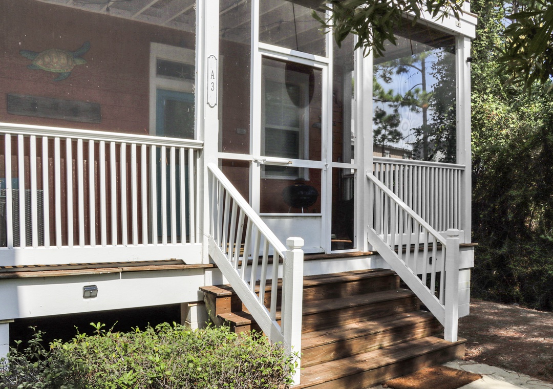 Main Entrance onto Screened Porch