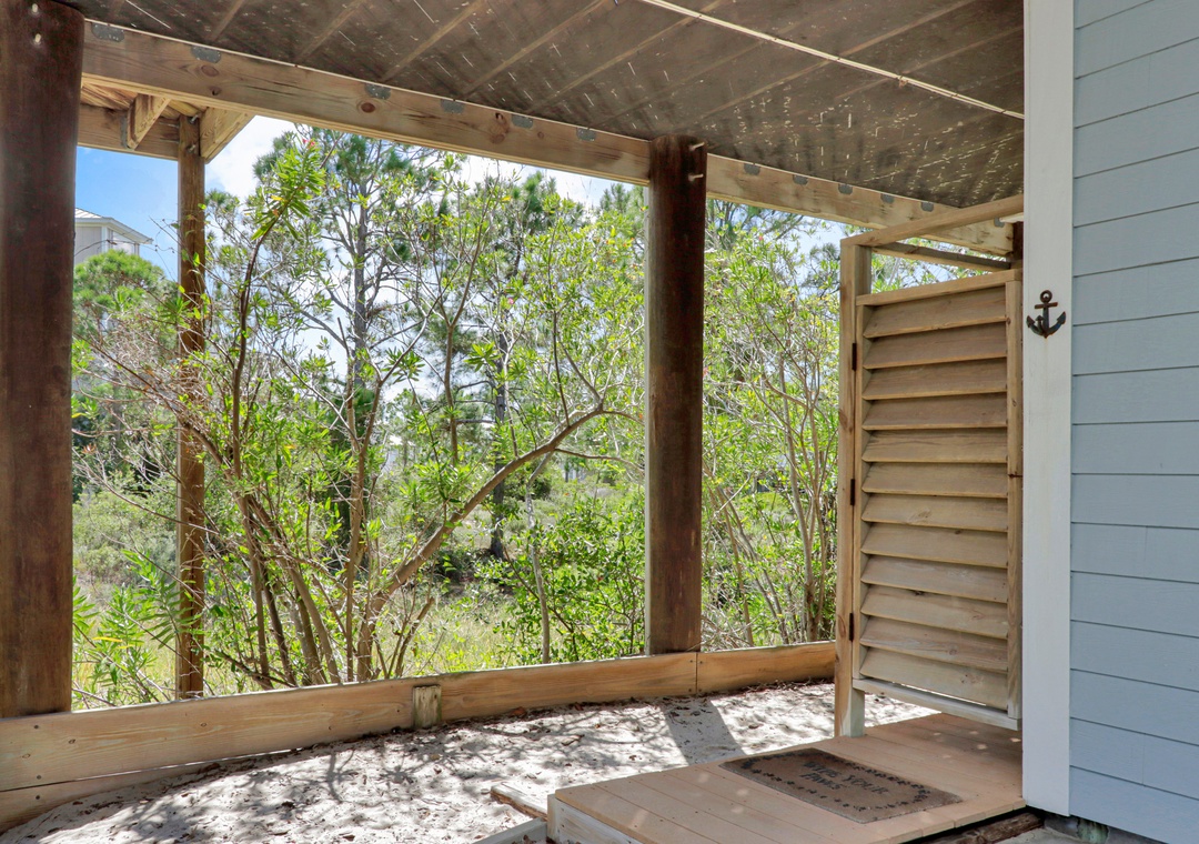 Outdoor Shower Under House