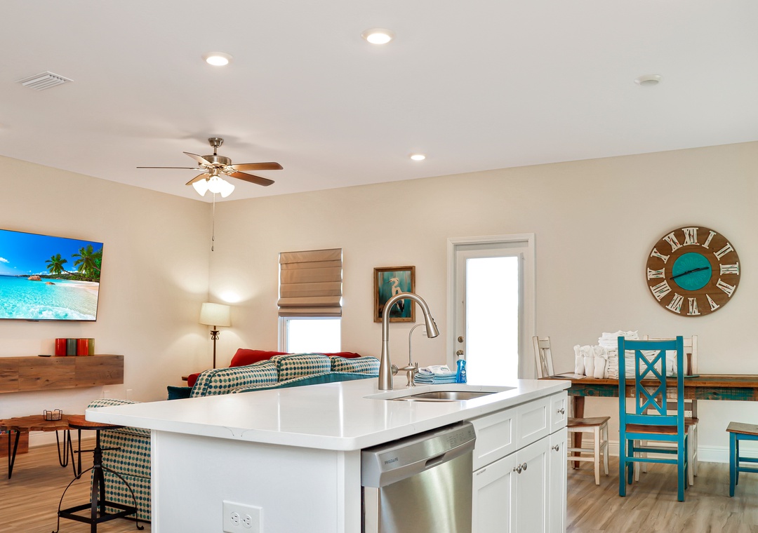 Kitchen View of Living Area