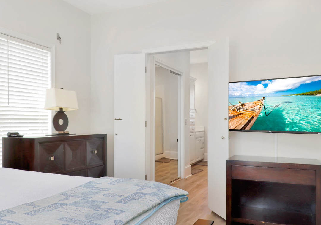Bedroom 1 with Master Bathroom and TV