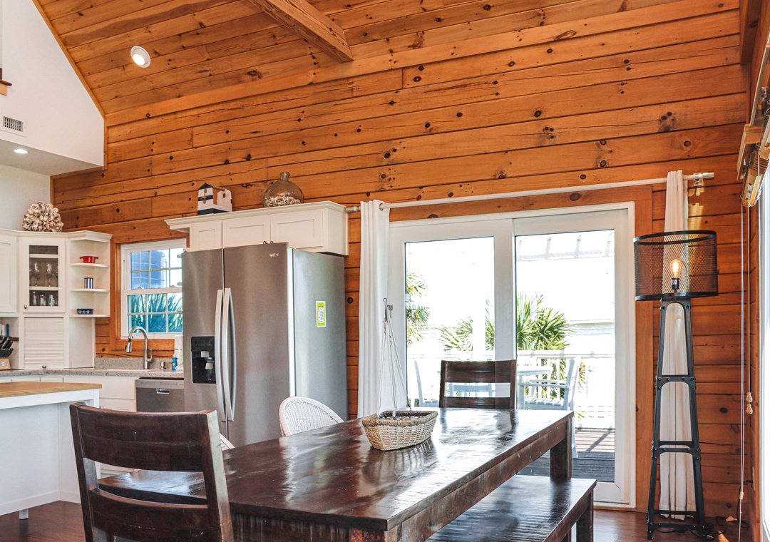 Dining Area with Access to Side Deck