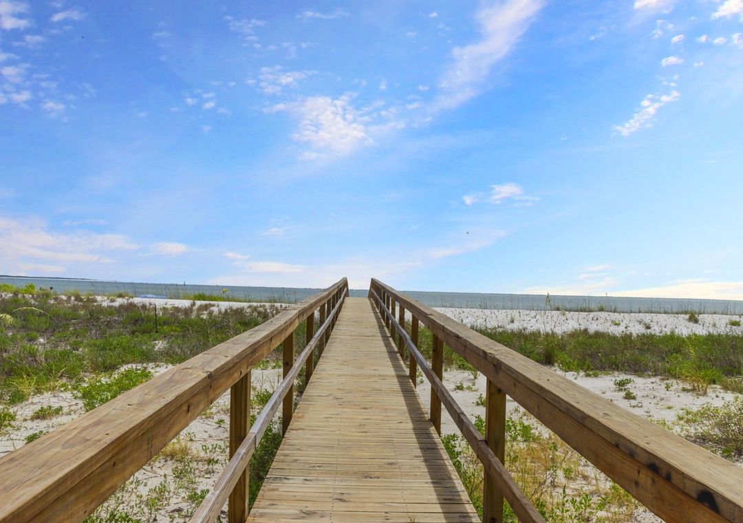 Private Beach Boardwalk