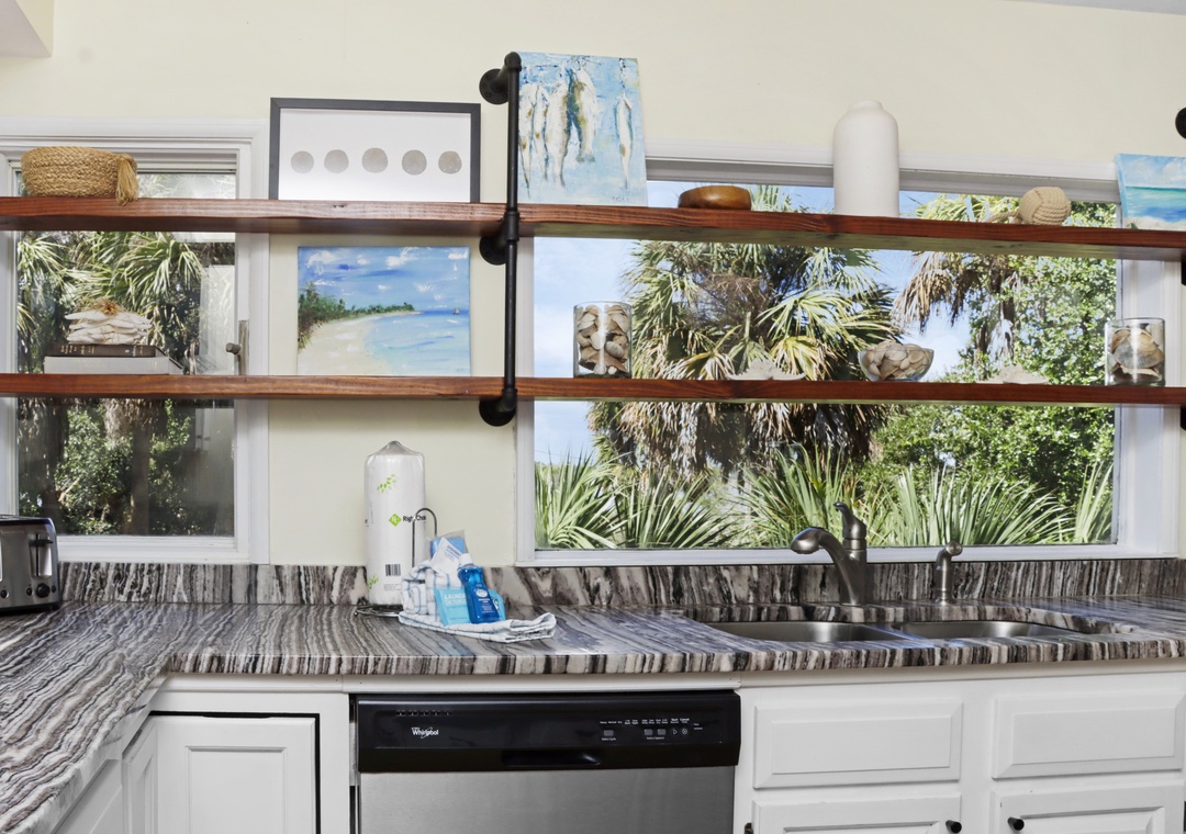 Amazing Views of Lagoon from Kitchen