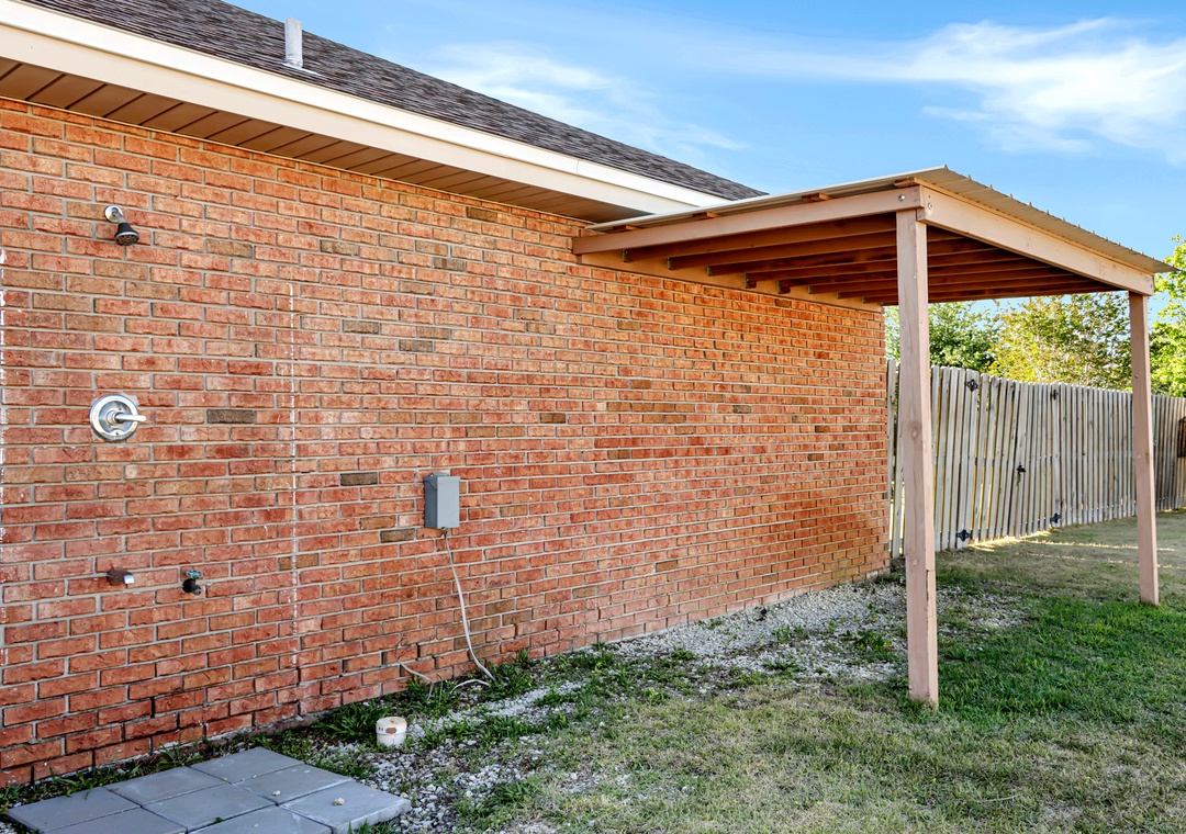Outdoor Shower on Side of House