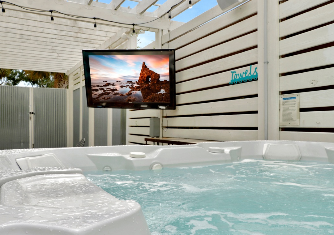 Large Hot Tub and TV