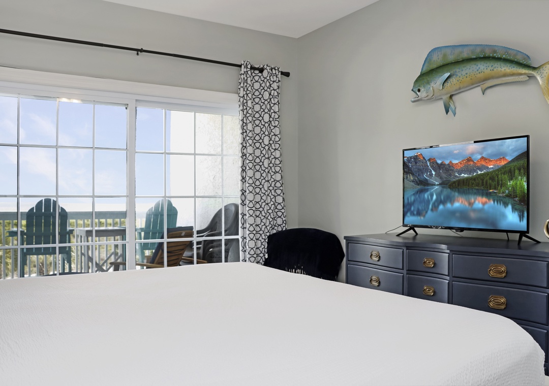 Bedroom 3 with Deck View and TV