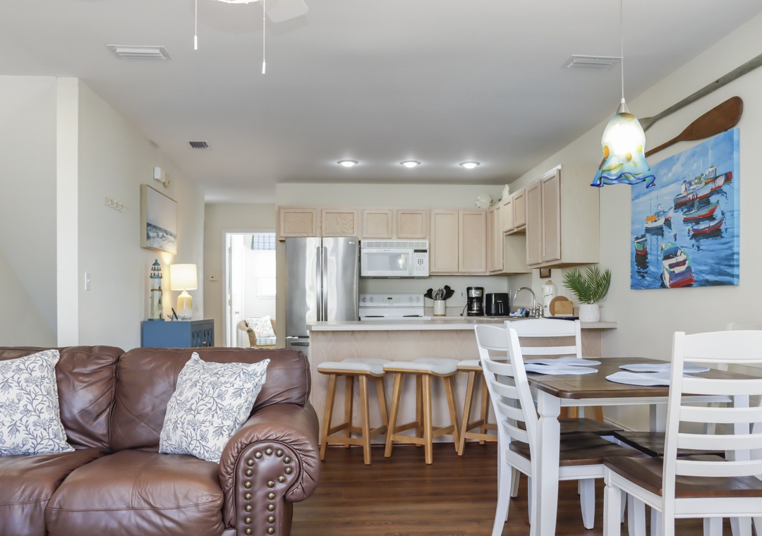 Living Area and Kitchen