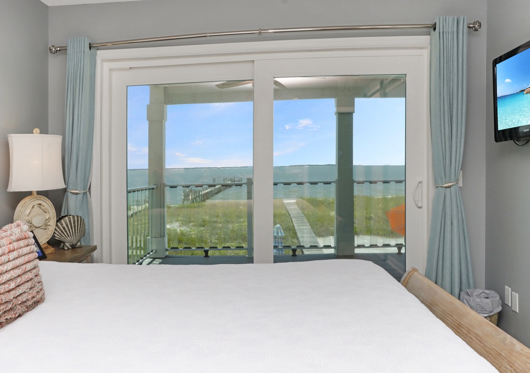 Bedroom 1 with Beach Front Deck