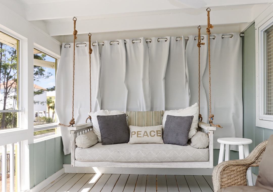 Swing on Screened Porch