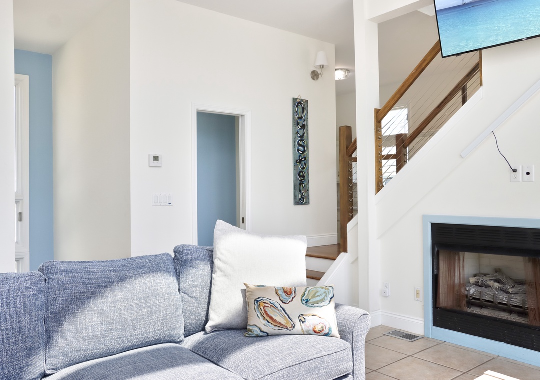 Living Room with Half Bathroom