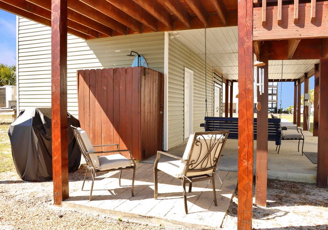 Grilling Area and Outdoor Shower